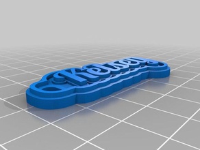 kelsey metin Anahtarlık özelleştirilmiş 3d print model - Mito3D