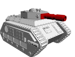28mm de bataille tank canon des véhicules 40k impériale leman russ warhammer 3d print model - Mito3D