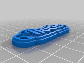 rocio multilínea tag llavero llaveros personalizado 3d print model - Mito3D