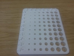 hole size checker 3d printing tests buildbase calibration holes 3d print model - Mito3D