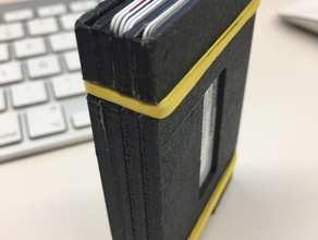portafoglio titolare della carta accessori modulare slim wallet 3d print model - Mito3D