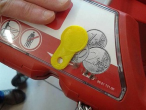1&euro carrello moneda carro compra gadget 1 euro la moneta facile erosi eroski di stampa saskia txampona utile 3d print model - Mito3D
