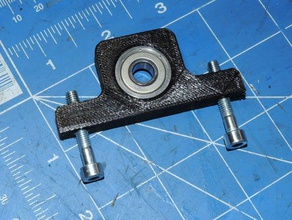 8x22x7 bearing bracket diy 22mm 608 bearings holder 3d print model - Mito3D