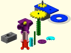 pellet extruder auger moineau screws version 12 3d printer extruders 3d print model - Mito3D