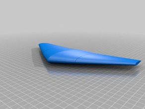 my customized openscad parametric flying wing test---naca airfoil vehicles 3d print model - Mito3D
