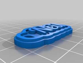 neil text keychain keychains customized 3d print model - Mito3D