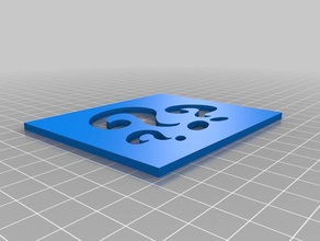 riddler question mark stencil art tools customized 3d print model - Mito3D