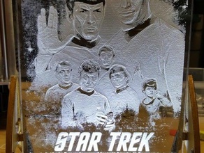 startrek tos acrylic led stand signs logos 3d print model - Mito3D