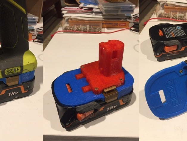 rigid battery adapter parts 3D print model - Mito3D