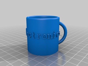 my customized parametric mug label changable fonts kitchen dining 3d print model - Mito3D