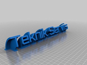 teknik servis Typenschild office angepasst 3d print model - Mito3D