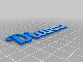 dianne t1 keytag keychains customized 3d print model - Mito3D