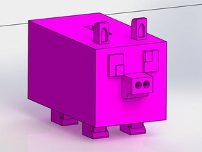 piggy bank art amazing awesome pig cartoon pink derp downloadable money so geud useful change 3d print model - Mito3D