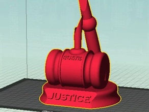 martelo quebrado justiça 3d impressão 3d print model - Mito3D