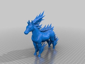 rapidash 3d de l'impression un incendie cheval pokemon 3d print model - Mito3D