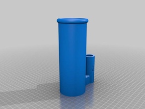 tubo recto de doble bubblyhoneycomb-como pelele diy 18mm bong tubería agua 3d print model - Mito3D