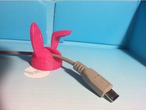 bunny eared cable holder organization 3d print model - Mito3D