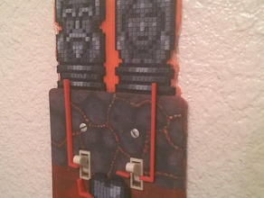 terraria statue switch plate cover 2 decor heart king queen 3d print model - Mito3D