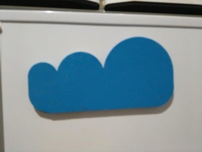 cloud magnet 5x15 neodymium magnets decor fridge 3d print model - Mito3D