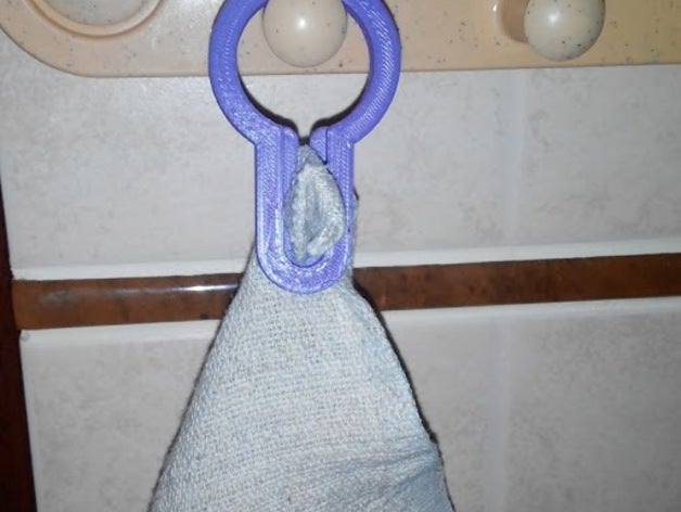 towel hang clip kitchen dining hanger holder 3D print model - Mito3D
