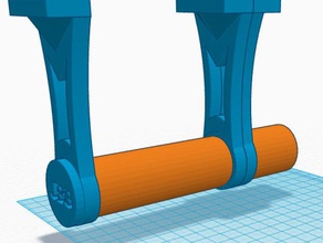 soporte barra perchero Halter rod rack 3d drucken 3d print model - Mito3D