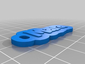 özelleştirilmiş çok satırlı etiket Anahtarlık mara benim 3d print model - Mito3D