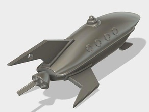 futurama rocket keychain keychains 3d print model - Mito3D