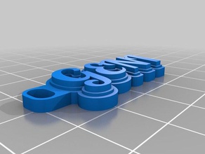 geni Anahtarlık özelleştirilmiş 3d print model - Mito3D