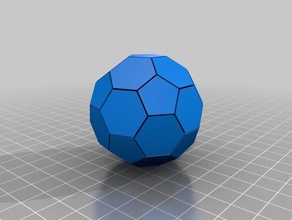 my customized soccer polyhedron math art 3d print model - Mito3D