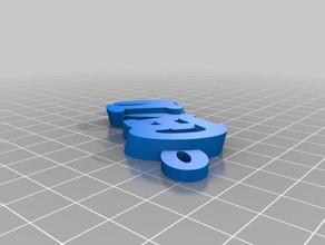 cevin my customized fullyiamburnys keyring keyfob generator keychains 3d print model - Mito3D