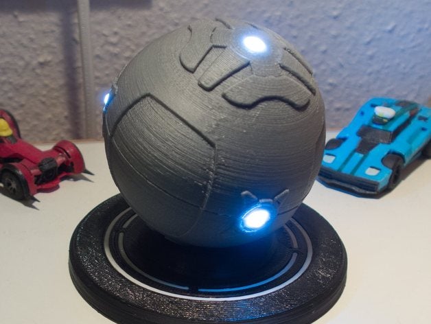 foguete da liga bola leds stand adereços 3D print model - Mito3D