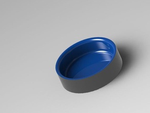 dog bowl animals blue 3d print model - Mito3D