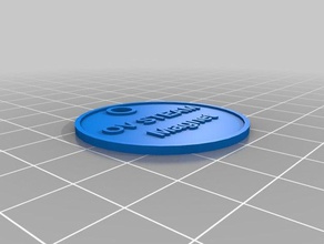 round tag pets customized 3d print model - Mito3D