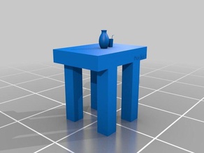 table en bois d'autres madera mesa 3d print model - Mito3D