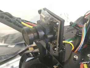 x520 fpv camera mount sony effio 700tvl 13 21mm rc vehicles quadcopter frame effiov 3d print model - Mito3D