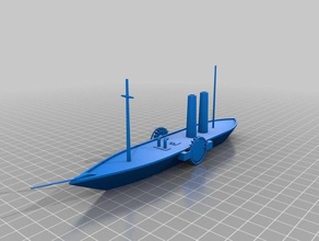 la ruota a pale barca i veicoli di base barche civile wat modello vecchio remi 3d print model - Mito3D
