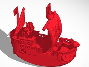 one piece anime barco pirata 3d impresión 3d print model - Mito3D