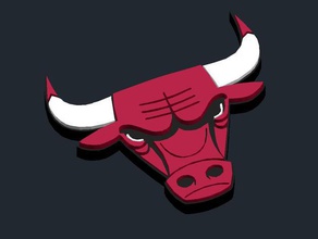 chicago bulls logo i segni loghi badge csd nba 3d print model - Mito3D