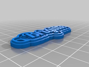 minha personalizado de várias linhas tag porta-chaves chaveiros 3d print model - Mito3D