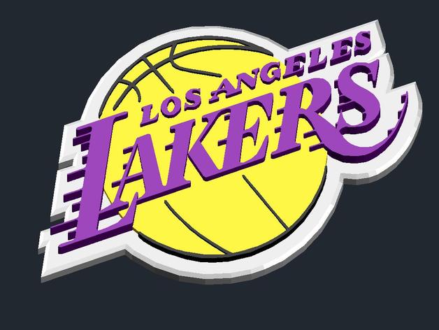 losangeles lakers logosu işaretler logoları rozet csd nba 3D print model - Mito3D