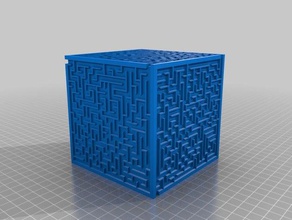 my customized random maze cube generator pure openscad toys games 3d print model - Mito3D