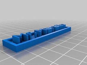 il mio progetto personalizzato di targa del generatore openscad apprendimento 3d print model - Mito3D