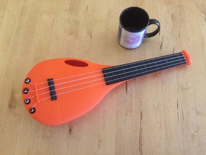sem cabeça de cabaça em forma ukulele concerto 3d impressão instrumento musical 3d print model - Mito3D
