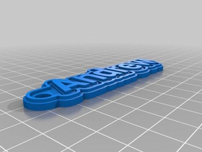 andrew text keychains customized 3d print model - Mito3D