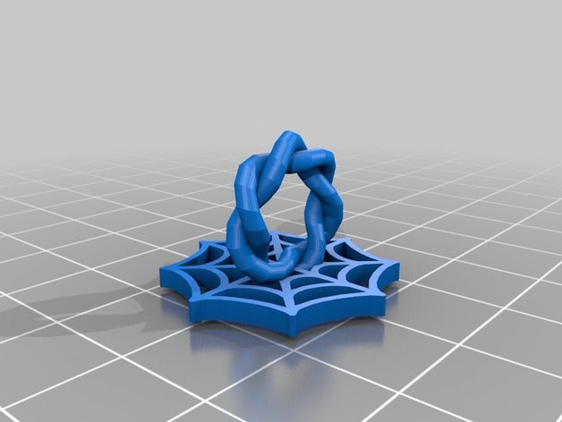 spider web ring anelli 3D print model - Mito3D