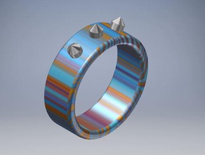 wraith anello anelli tornio il metallo mini spinning top 3d print model - Mito3D