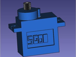 sg90 servo-moteur bricolage 3d print model - Mito3D