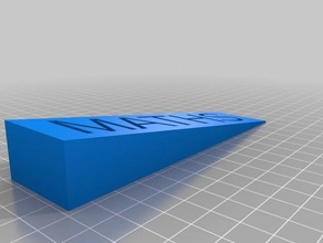 maths doorstop household customized 3d print model - Mito3D