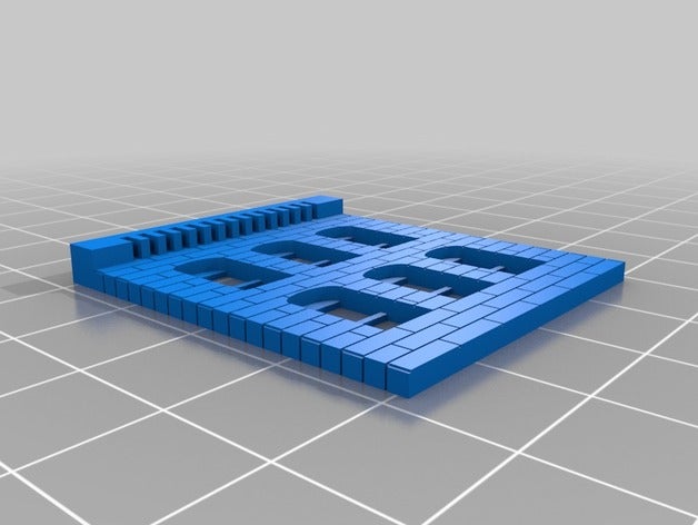 pignon 3x3 des bâtiments les structures personnalisé 3D print model - Mito3D