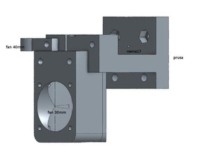 prusa mount mk9 mk8 extruder 3d-Drucker-Extrudern i3 3d print model - Mito3D